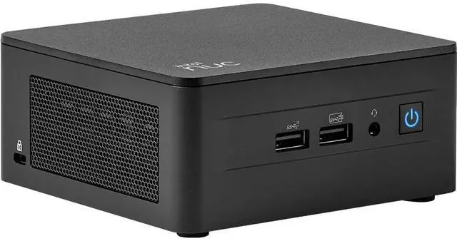 Main image of Intel RNUC13ANKI70QCU NUC 13 Pro Mini PC with US Power Cord - Intel Core i7-1360P - 16 GB DDR4 SDRAM - 512 GB Solid State Drive - Iris Xe Graphics - Windows 11 Pro