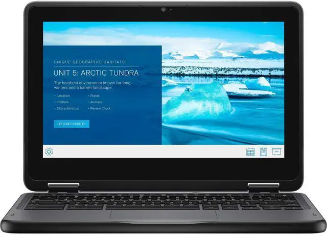 Main image of Dell Education Chromebook 3000 3110 11.6" Touchscreen Convertible 2 in 1 Chromebook - HD - 1366 x 768 - Intel Celeron N4500 Dual-core (2 Core) 1.10 GHz - 4 GB Total RAM - 32 GB Flash Memory - ...