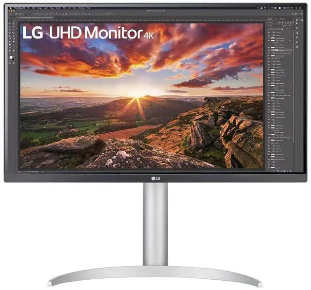 Alt view image 13 of 14 - LG 27BP85UN-W 27" 4K UHD Edge LED Gaming LCD Monitor - 16:9 - Silver, Black, White - 27" Class - In-plane Switching (IPS) Technology - 3840 x 2160 - 1.07 Billion Colors - FreeSync - 400 Nit