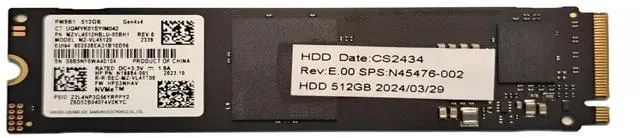 Main image of HP N16684-001 (Samsung MZVL4512HBLU-00BH1) Samsung PM9B1 Series 512GB Internal Solid State Drive - PCIe 4.0 x4 NVMe - M.2 2280 - Multi-level Cell (MLC) - MZ-VL45120