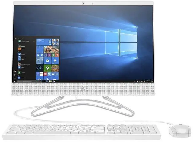 Main image of HP 22-C0010 5QB04AA 21.5 Inches Full HD All-In-One Desktop - Snow White - AMD A4-9125 2.3 GHz - 4 GB DDR4 RAM - 1 TB Hard Disk Drive - AMD Radeon R3 Graphics - Windows 10 Home 64-Bit