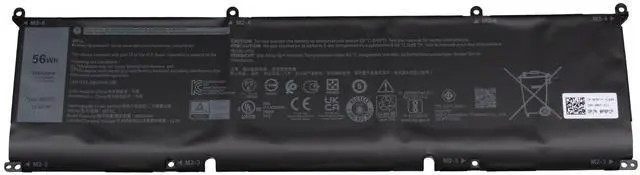 Main image of Dell P8P1P 56 Watt-hour Laptop Battery - Black - 3-Cell - Lithium-ion - 11.4 Volts - Replacement