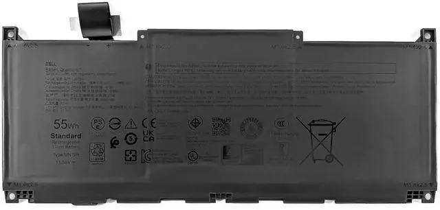 Main image of Dell NXRKW 55 Watt-hour Laptop Battery - Black - 3-Cell - Lithium-ion - 11.55 Volts - Replacement