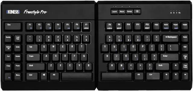 Main image of Kinesis KB900-RDQ Wired Keyboard - Black - USB - Cherry MX Silent Red Switches