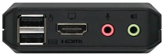 Alt view image 13 of 13 - IOGEAR 2-Port 4K KVM Switch with HDMI, USB and Audio Connections - 4096 x 2160 - 4 x USB - USB 2.0 - 2 x HDMI  GCS92HU