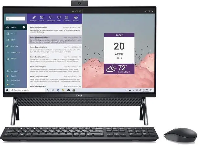 Main image of Dell I5400-3897BLK-PUS Inspiron 5400 23.8-inch Touchscreen All-in-One Desktop - Black - Intel Core i3-1115G4 - 8GB DDR4 - 1TB SATA - Wi-Fi 6 - Window 10 Home - 64-bit