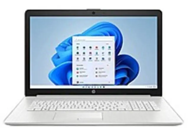 Main image of HP 4L2Q2UA 17-BY4004DS Laptop - Intel Core i5-1135G7 - 2.4 GHz - 8 GB DDR4 -256 GB Solid State Drive - 17.3 Inches - Windows 11 Home - Silver