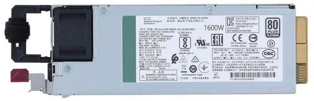 Alt view image 6 of 6 - HPE 1600W Flex Slot Platinum Hot Plug Low Halogen Power Supply Kit P38997B21