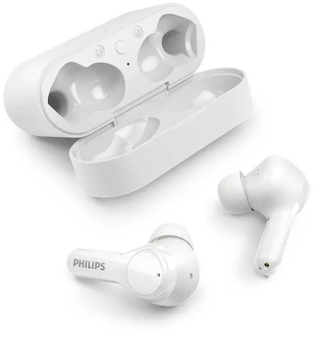 Main image of Philips T3217 True Wireless Headphones - White - Dual-mic - Environmental Noise Cancellation (ENC) For Clear Calls - IPX5 Water Resistance