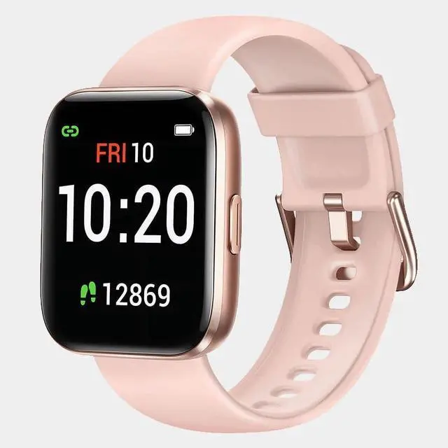 Main image of Letsfit IW1 IW1-PINK GOLD Smart Watch - Pink - Fitness Tracker with Blood Oxygen Saturation & Heart Rate Monitor - iPhone and Android