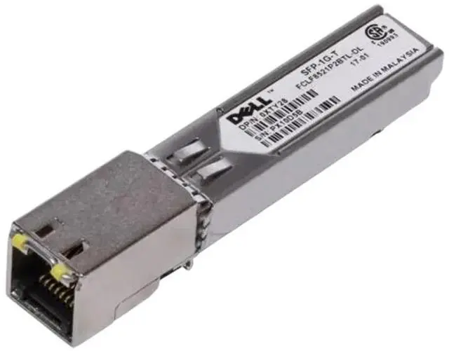 Main image of Dell MHVPK (Coherent FCLF8522P2BTL-DL) SFP Transceiver Module - 1000Base-T Connector - RJ-45 - Copper