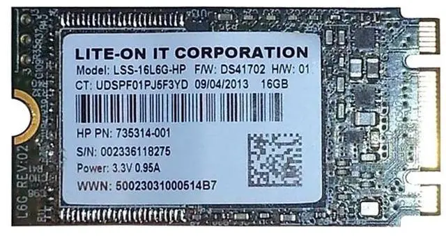Alt view image 2 of 2 - 735314-001 - HP 16GB SATA 6Gbps M.2 2242 D2 Solid State Drive