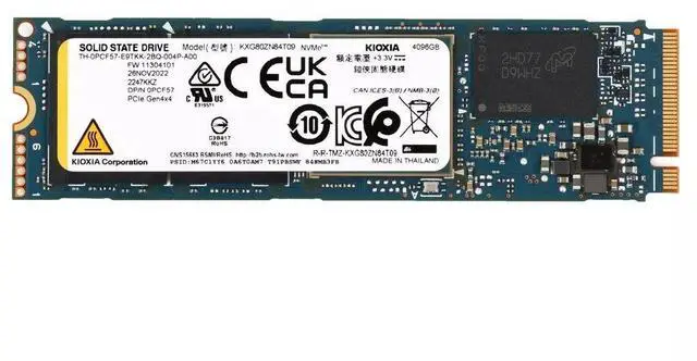 Alt view image 2 of 2 - Dell PCF57 4TB PCIe Gen4 NVMe M.2 2280 SSD