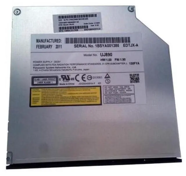 Main image of Dell 47V5H Slimline Drive - 8x CD/DVD-RW - 2.5 Inches - Multi-burner - 5 Volts - 1.5 Amps - SATA