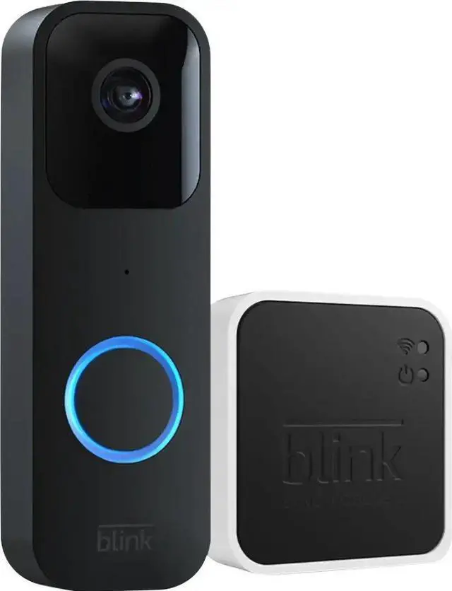 Main image of Blink Video Doorbell - Wired/Wireless - Black