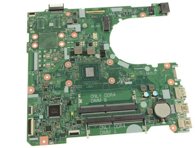Main image of Dell NV2JC Laptop Motherboard - AMD A6-9200 2.0 GHz - Integrated AMD Radeon R4 Graphics - 16 GB DDR4 Compatible