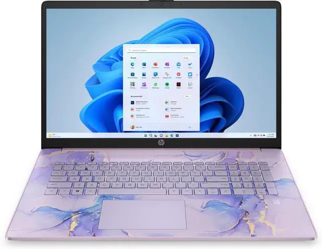 Main image of HP 17-cn0694ds 88W89UA 17.3 Inches HD+ Laptop - Winter Lavender - Intel Celeron N4120 1.1 GHz - 4 GB DDR4 RAM - 128 GB NVMe Solid State Drive - Wi-Fi - Touchscreen - LCD - Windows 11 Home in ...