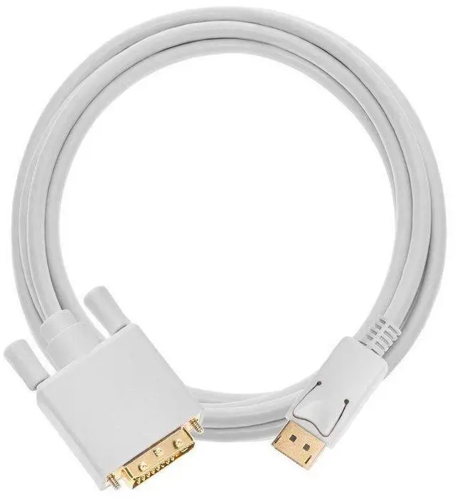 Alt view image 17 of 17 - Monoprice 6ft Gold Plated 28AWG DisplayPort to DVI Cable - White