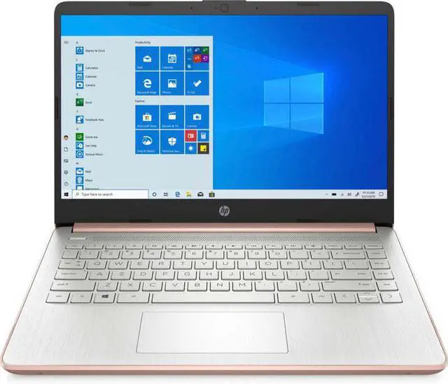Main image of HP 14-DQ0012DS 26H03UA 14 Inches Laptop - Rose Gold - HD - 1366 x 768 - 250 Nits - Intel Celeron N4020 1.1 GHz - 4 GB DDR4 SDRAM 2400 MHz - 64 GB eMMc - Intel Ultra HD Graphics 600 200 MHz - ...