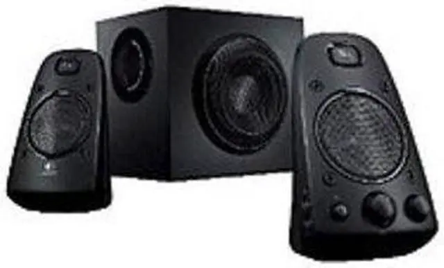 Alt view image 2 of 10 - Logitech 980-000402 Z623 200 Watts RMS power Home Speaker System WITH Subwoofer, Satellite, 2.1 Captivating THX Sound for your music, movies, and games Audio Input	RCA, Auxiliary - Black