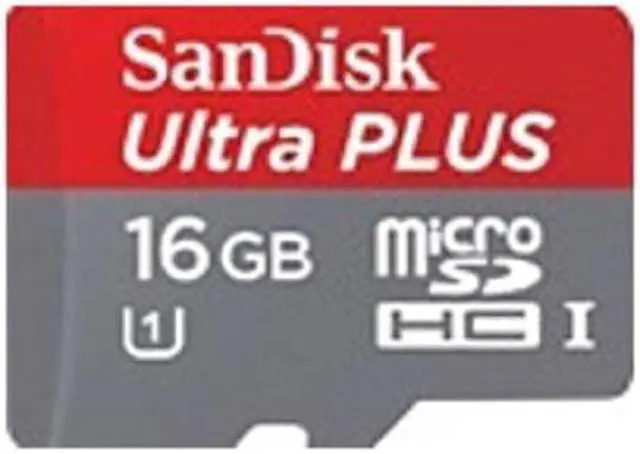 Main image of SanDisk SDSDQUIP-016G-A46 16 GB Ultra Plus Micro SDHC Class 10 UHS-1 Memory Card