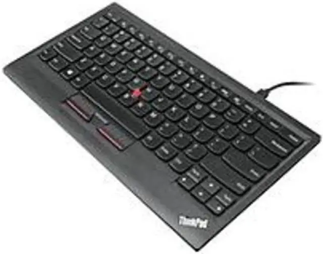 Main image of Lenovo ThinkPad Compact USB Keyboard with TrackPoint - US English - Cable - USB - English (US) - Trackpoint - Computer, Tablet - Scissors