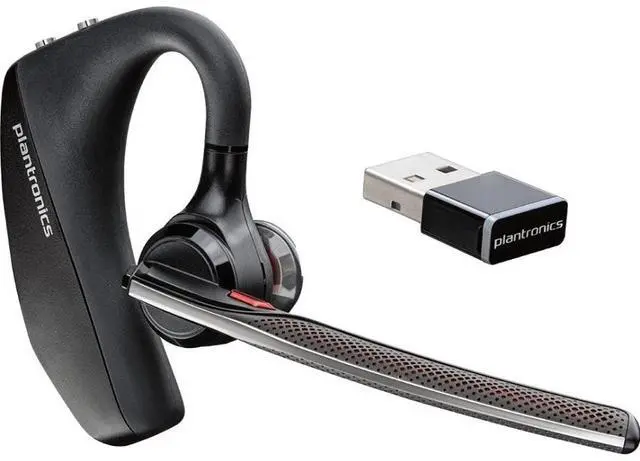 Main image of Plantronics Voyager 5200 UC Bluetooth Headset System - Mono - Wireless - Bluetooth - 98 ft - Behind-the-ear - Monaural - In-ear - Yes