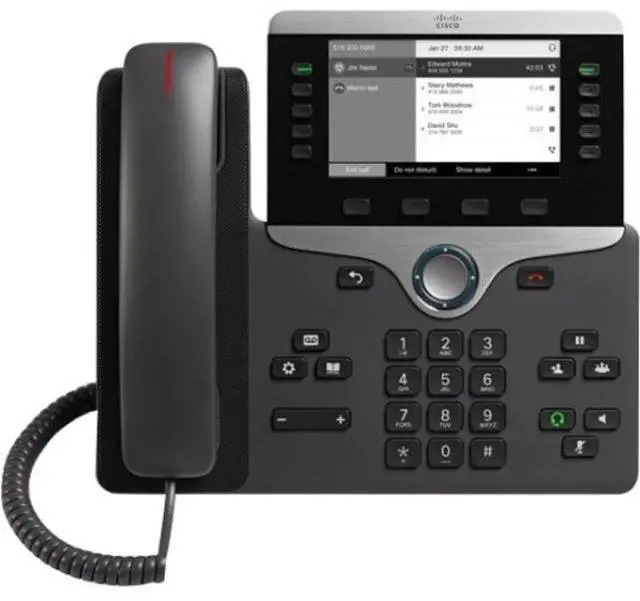 Alt view image 2 of 5 - Cisco 8811 IP Phone - Corded, 5 x Total Line - VoIP - 5" - User Connect License - 2 x Network (RJ-45) - PoE Ports