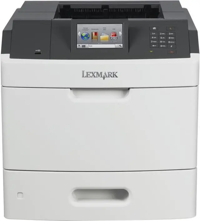 Main image of Lexmark MS810DE Laser Printer - Monochrome - 1200 x 1200 dpi Print - Plain Paper Print - Desktop - 55 ppm Mono Print - 650 sheets Standard Input Capacity - 250000 Duty Cycle - Automatic Duplex ...