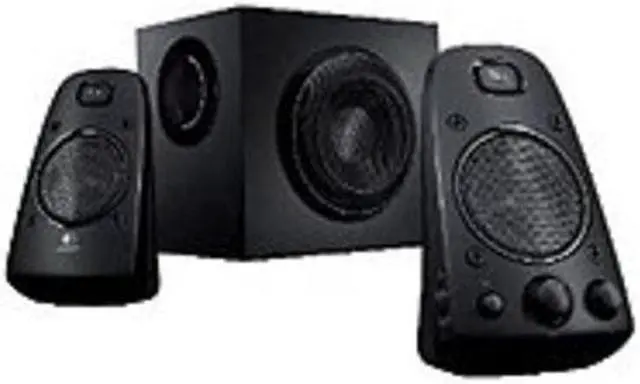 Alt view image 5 of 10 - Logitech 980-000402 Z623 200 Watts RMS power Home Speaker System WITH Subwoofer, Satellite, 2.1 Captivating THX Sound for your music, movies, and games Audio Input	RCA, Auxiliary - Black