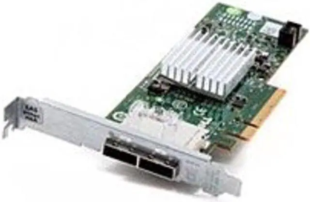 Alt view image 2 of 7 - DELL 12Dnw  6Gb Dual Port (External) Pcie Sas Nonraid Host Bus Adapter With Standard Bracket Card Only