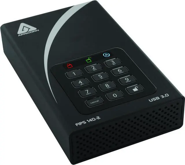 Alt view image 6 of 19 - Apricorn Aegis Padlock Dt Fips Adt-3Pl256f-12Tb 12 Tb Desktop Hard Drive - External - Black - Taa Compliant