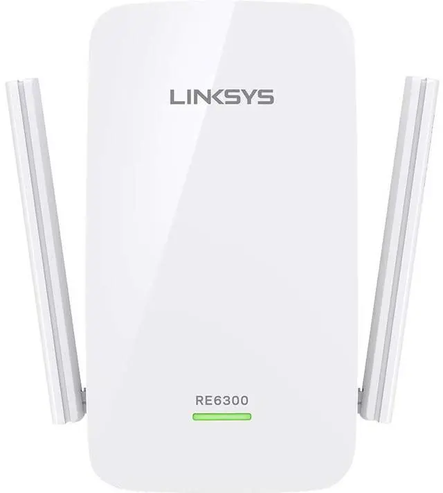 Main image of Linksys RE6300 IEEE 802.11ac 750 Mbit/s Wireless Range Extender - 2.40 GHz, 5 GHz - 1 x Network (RJ-45) - Ethernet, Fast Ethernet, Gigabit Ethernet - Wall Mountable