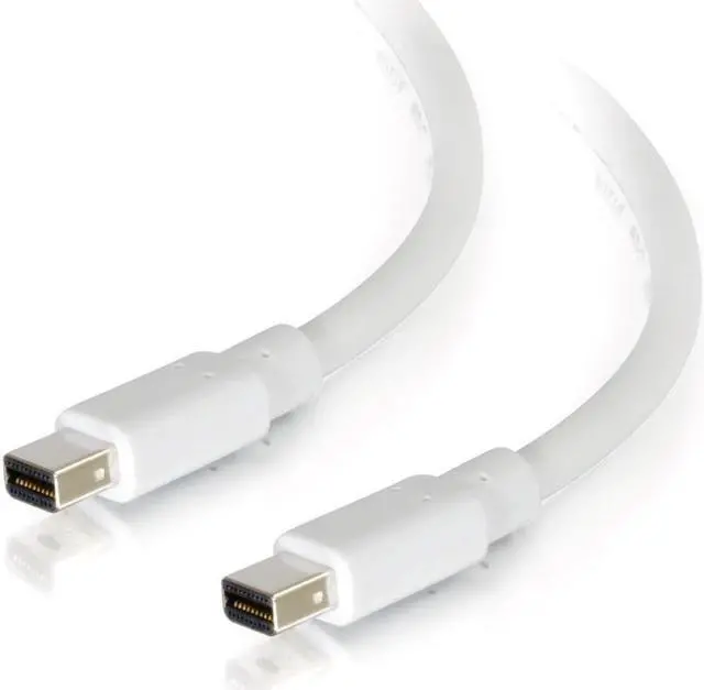 Alt view image 3 of 9 - C2G 3ft Mini DisplayPort Cable M/M - White - 3 ft Mini DisplayPort A/V Cable for Notebook, Audio/Video Device - First End: 1 x Mini DisplayPort Male Thunderbolt - Second End: 1 x Mini DisplayPort ...