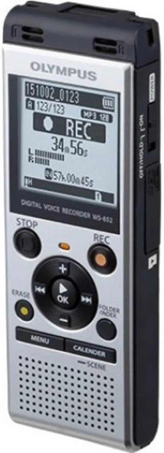 Alt view image 6 of 20 - Olympus WS-852 Digital Voice Recorder, Silver, V415121SU000