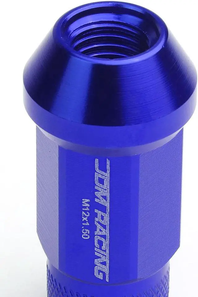 Alt view image 4 of 5 - DNA Motoring LN-ZTL-9026-15-BL 20-Piece M12 x 1.5 Aluminum Alloy Wheel Lug Nuts +1 X Deep Drive Extension (Blue)