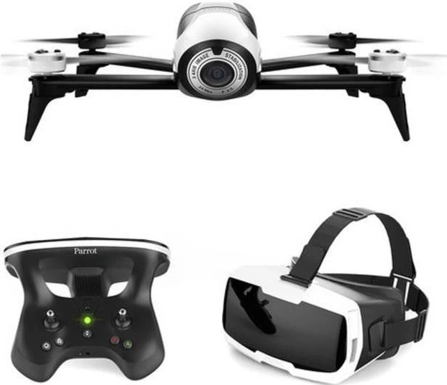Alt view image 14 of 14 - Parrot Bebop 2 White with SKC2 and FPV Glasses - White Bebop 2 White with SKC2 and FPV Glasses
