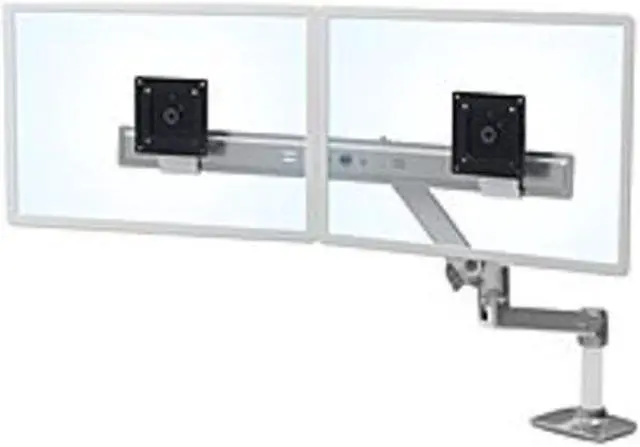 Alt view image 5 of 20 - ERGOTRON 45-489-026 LX Dual Direct Arm Desk Mount - 32-inch - Aluminum