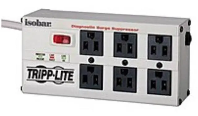 Alt view image 4 of 5 - Tripp Lite Isobar 6 Outlets 120V Surge Suppressor - ReceptacISOBAR6ULTRA