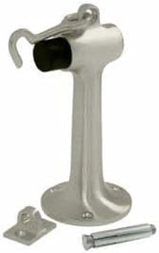 Main image of Deltana DSF630U15 6" Solid Brass Floor Mount Bumper, Satin Nickel