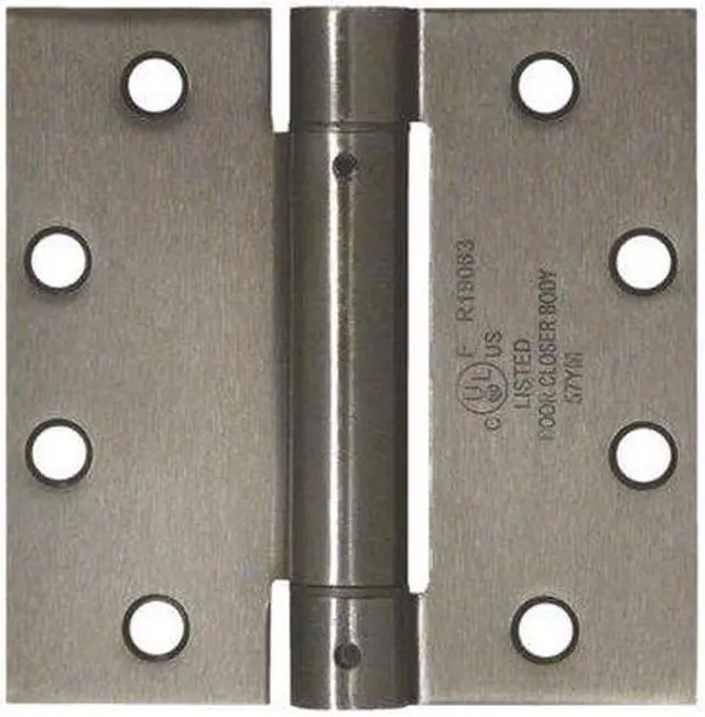 Main image of Deltana DSH45U15A 4.5" x 4.5" Square Corner Mortise Spring Hinge, Antique Nickel