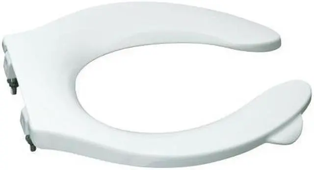Main image of Kohler K-4731-CA-0 Stronghold Elongated Open-Front Toilet Seat with Anti-Microbial Agent, Integrate, White