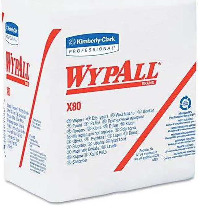 Alt view image 2 of 11 - C-Wypall X80 Rag Rplmt Hydro Wpr 1/4Fld Whi 4/5
