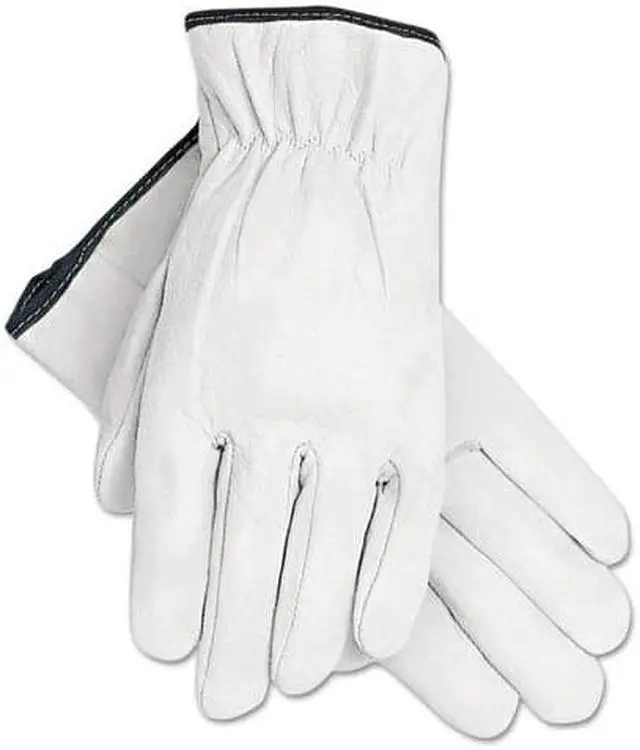 Alt view image 2 of 8 - Memphis Grain Goatskin Driver Gloves White Extra-Large 12 Pairs 3601XL