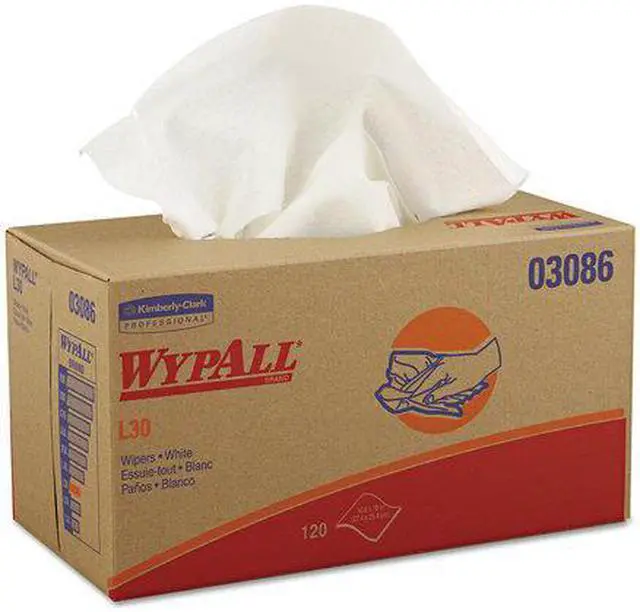 Alt view image 2 of 19 - WYPALL L30 Wipers, POP-UP Box, 10 x 9 4/5, White, 120/Box