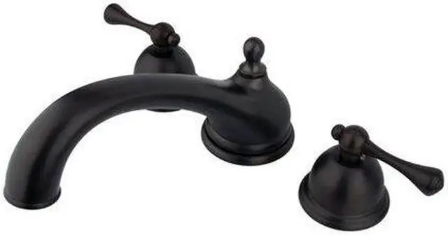 Main image of Kingston Brass KS335.BL Vintage Widespread Roman Tub Filler Faucet with Metal Le, Oil Rubbed Bronze