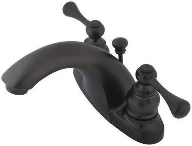 Alt view image 4 of 10 - Two Handle 4" Centerset Lavatory Faucet with Retail Pop-up in Oil Rubbed Bronze by Kingston Brass