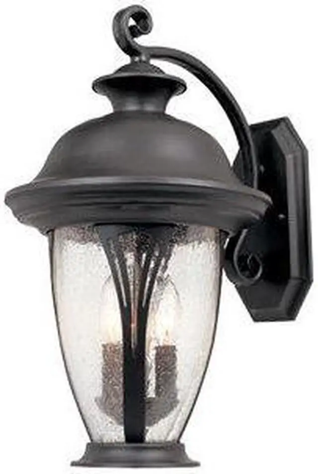 Main image of Designers Fountain 30521-BZ Wall Sconces , Outdoor Lighting, Bronze w/seedy glass