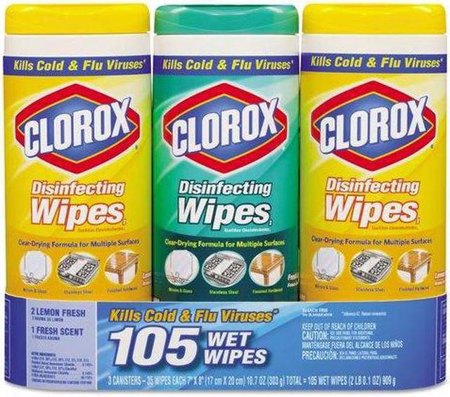 Alt view image 3 of 20 - Clorox 30112 Disinfecting Surface Cleaner Wipes Value Pack Scented 105 ct Total