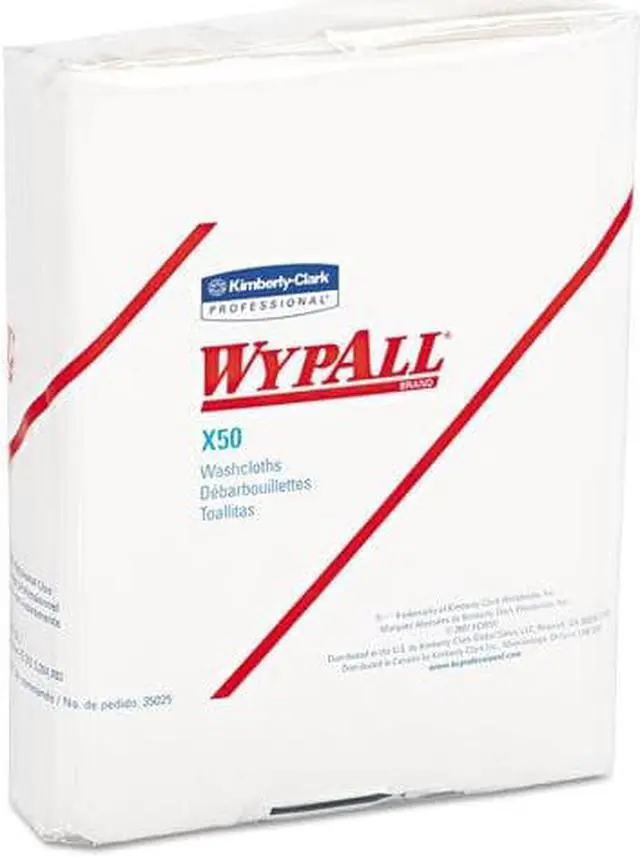 Alt view image 3 of 17 - WYPALL X50 Wipers, 10 x 12 1/2, White